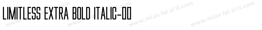 LIMITLESS EXTRA BOLD ITALIC字体转换